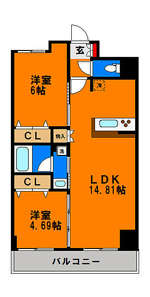 ＢＥＬＴＳ　ＳＨＩＮＪＵＫＵ　レジデンス 302｜千葉県千葉市中央区新宿2丁目(賃貸マンション2LDK・3階・54.57㎡)の写真 その1