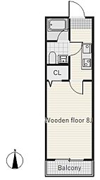 アドバンス大名ビル 1Kの間取図画像