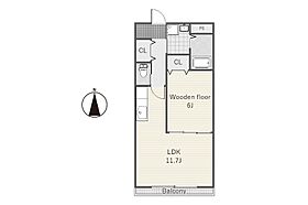 アンプルールクラージュ パンセ 103 ｜ 佐賀県唐津市町田1丁目（賃貸アパート1LDK・1階・41.86㎡） その2