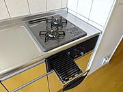 2口コンロ、グリル付