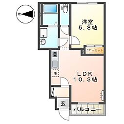 間取図画像 1LDK