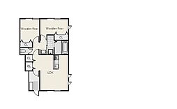 バッカスEA棟 2LDKの間取図画像