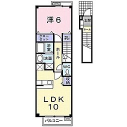 ベル・フィオーレC 1LDKの間取図画像