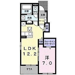ライフエポナ2 1LDKの間取図画像