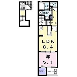 ヒカルサ伊万里フロント2 1LDKの間取図画像