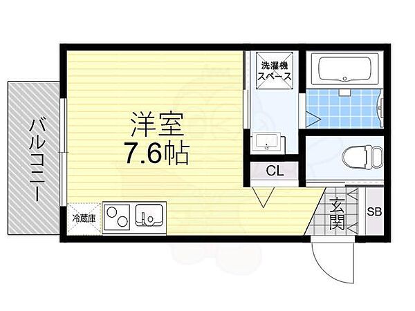 ユーハイツ住吉 ｜大阪府池田市住吉２丁目(賃貸マンション1R・1階・20.38㎡)の写真 その2