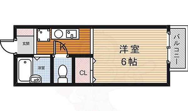 アイネス ｜大阪府箕面市小野原東６丁目(賃貸アパート1K・2階・20.25㎡)の写真 その2