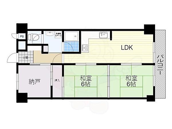 大阪府吹田市豊津町(賃貸マンション2SLDK・7階・61.60㎡)の写真 その2