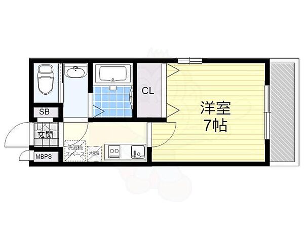 大阪府池田市井口堂２丁目(賃貸マンション1K・1階・23.10㎡)の写真 その2