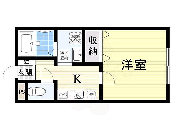 大阪府吹田市朝日が丘町(賃貸アパート1K・1階・26.49㎡)の写真 その2