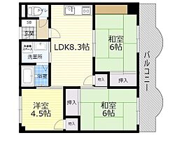 ハイツ香花園  ｜ 大阪府茨木市南春日丘７丁目（賃貸アパート3DK・2階・55.00㎡） その2