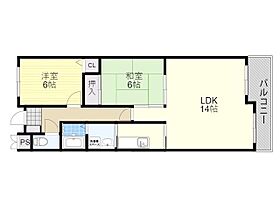 ガーデンヒルズ  ｜ 大阪府豊中市永楽荘４丁目6番10号（賃貸マンション2LDK・2階・60.00㎡） その2