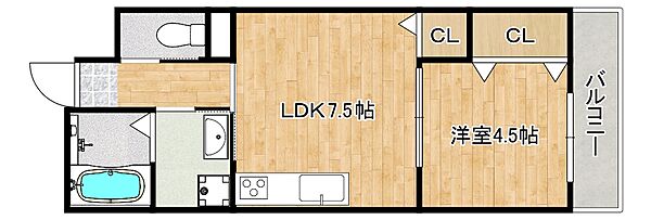 兵庫県神戸市東灘区森北町1丁目(賃貸アパート1LDK・2階・31.88㎡)の写真 その2