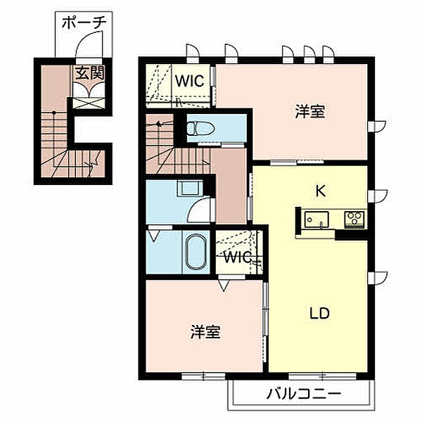 兵庫県高砂市高砂町浜田町2丁目(賃貸アパート2LDK・2階・65.49㎡)の写真 その2