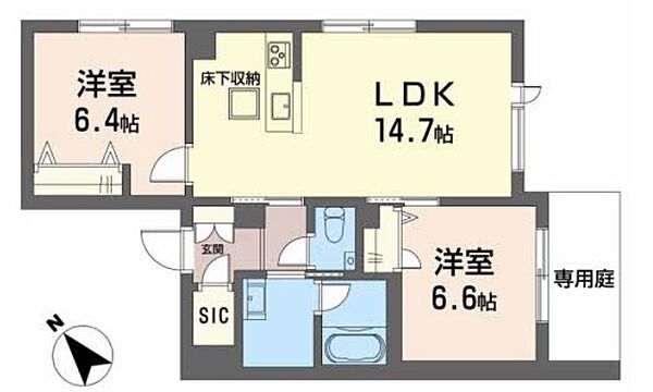 兵庫県神戸市垂水区高丸1丁目(賃貸マンション2LDK・2階・61.59㎡)の写真 その2