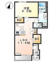 兵庫県姫路市野里（賃貸アパート1LDK・1階・46.00㎡） その2