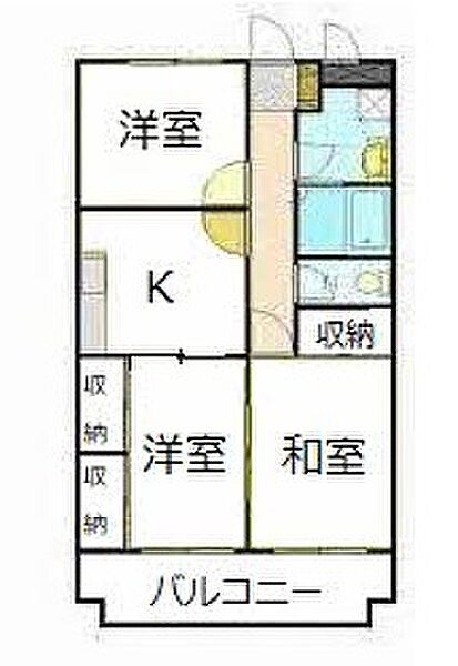 兵庫県高砂市中島3丁目(賃貸マンション3K・1階・56.07㎡)の写真 その2