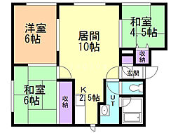 メイユールトータスA 3LDKの間取図画像