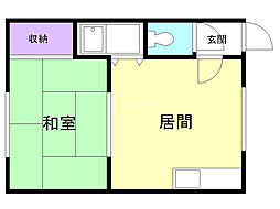 コーポ米沢 1LDKの間取図画像
