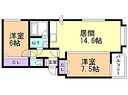 間取図画像 2LDK