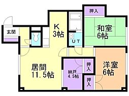 間取図画像 2SLDK