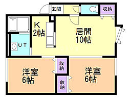 間取図画像 2LDK