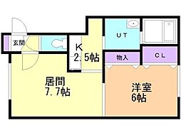 間取図画像 1LDK