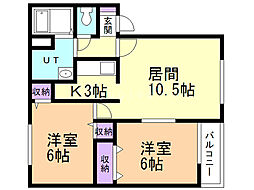 間取図画像 2LDK