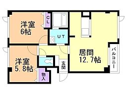 間取図画像 2LDK