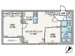 間取図画像 2LDK
