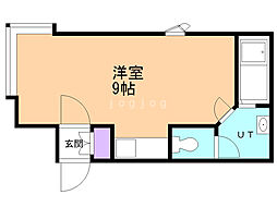 ライラックコートNo.1 ワンルームの間取図画像