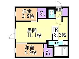 間取図画像 2LDK