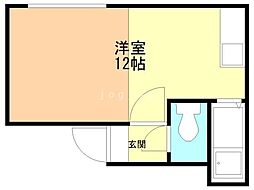 アヴィロード札幌 ワンルームの間取図画像
