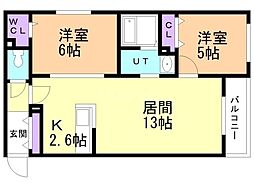 間取図画像 2LDK