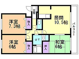 間取図画像 3LDK