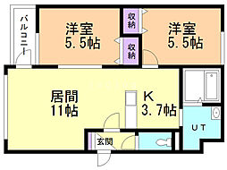 間取図画像 2LDK
