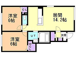 間取図画像 2LDK