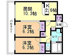 間取図画像 2LDK