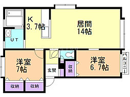 間取図画像 2LDK