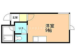 マイハウス前田 ワンルームの間取図画像