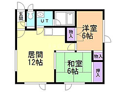 コンフォータブル 2LDKの間取図画像