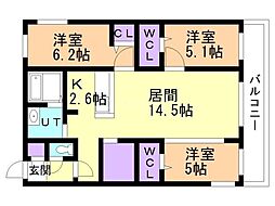 REVUELTO HASSAMU 3LDKの間取図画像