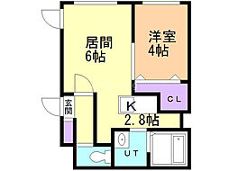 プリヴィレッジ宮の沢 1LDKの間取図画像
