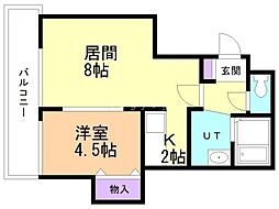 アヴァンティ65 1LDKの間取図画像