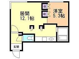 メゾンドール 1LDKの間取図画像