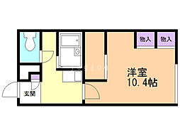 レオパレス西野 1Kの間取図画像
