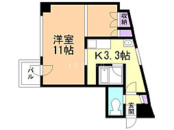 ヴィラ・タンネ 1Kの間取図画像