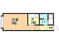 ノースランド西町A 1Kの間取図画像