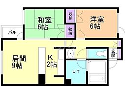 エステートタムラ 2LDKの間取図画像