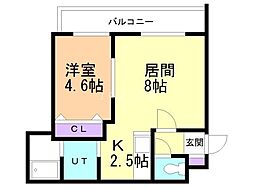 フォースアベニュー琴似 1LDKの間取図画像